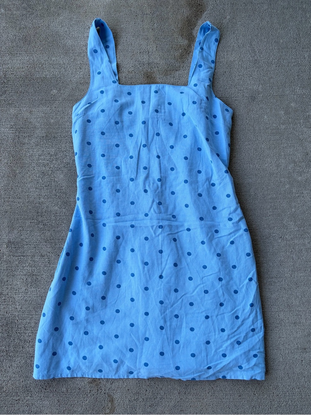 TJ Maxx Japna blue polka dot mini dress NWOT LG
